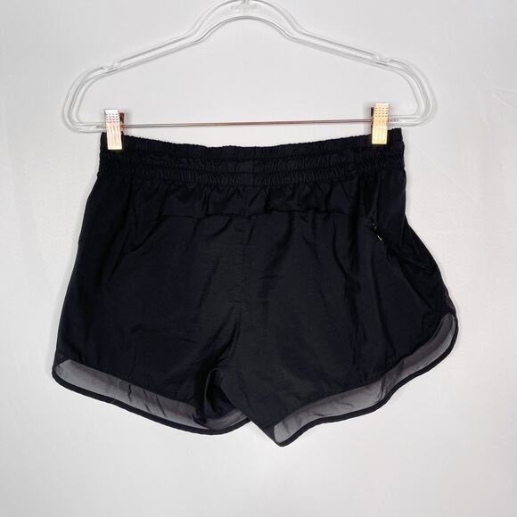 Athleta Small S Black Mesh Racer Run Shorts 4" Inseam Running Workout Liner - Picture 2 of 13